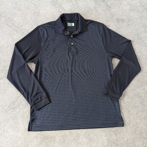 Ben Hogan Performance Charcoal Striped Golf Polo Shirt - Size L